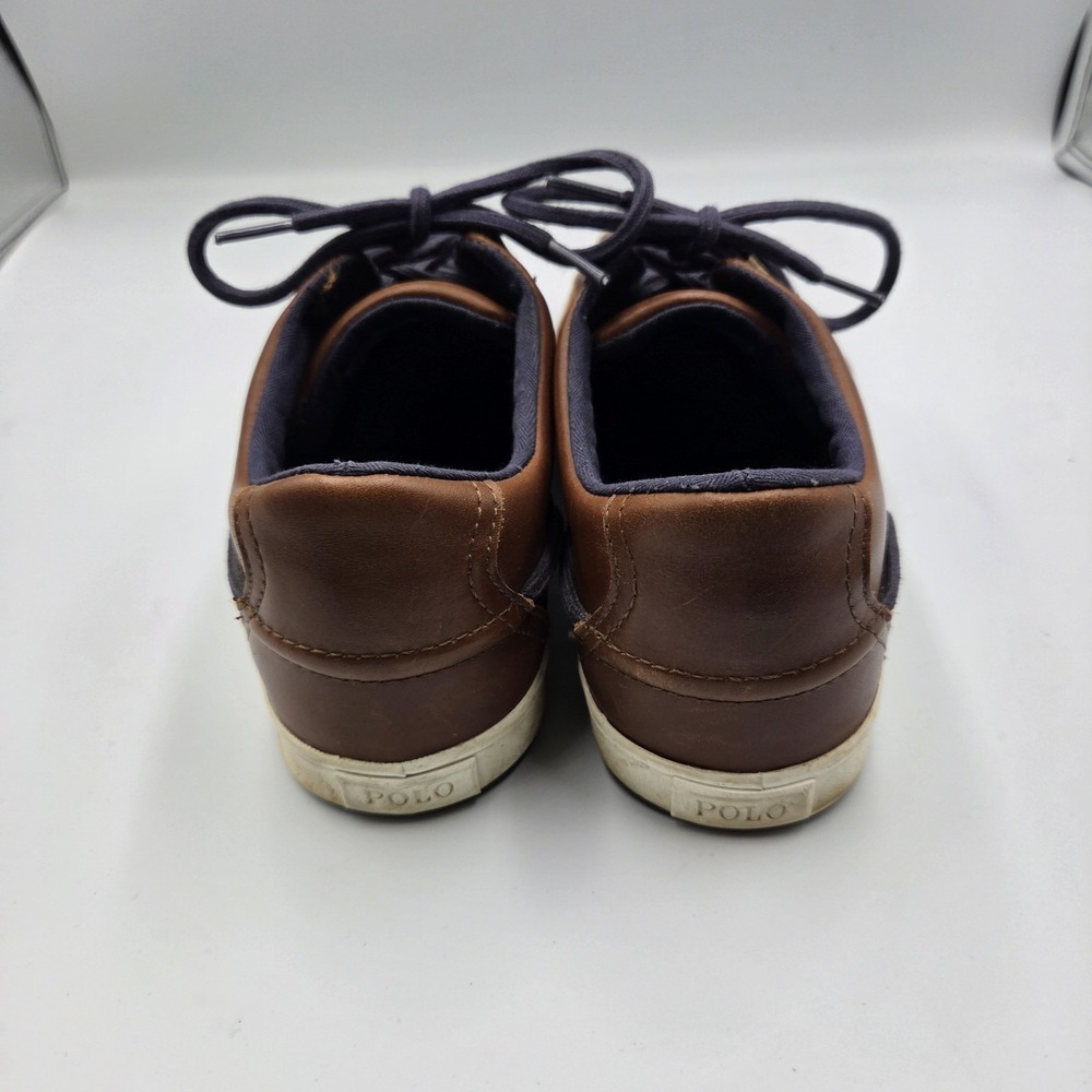 Polo Ralph Lauren Ramiro Canvas Sneaker Deck Shoe Navy Lace-up Nautical 10.5 D - Picture 3 of 9